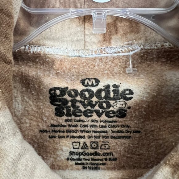 Goodie Two Sleeve Womens Tie Dye Hoodie Fierce Graphic Tan/Multi Size Mediu - Picture 8 of 8